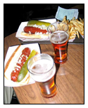 Joes favorite: Polish sausage and beer. Click to enlarge